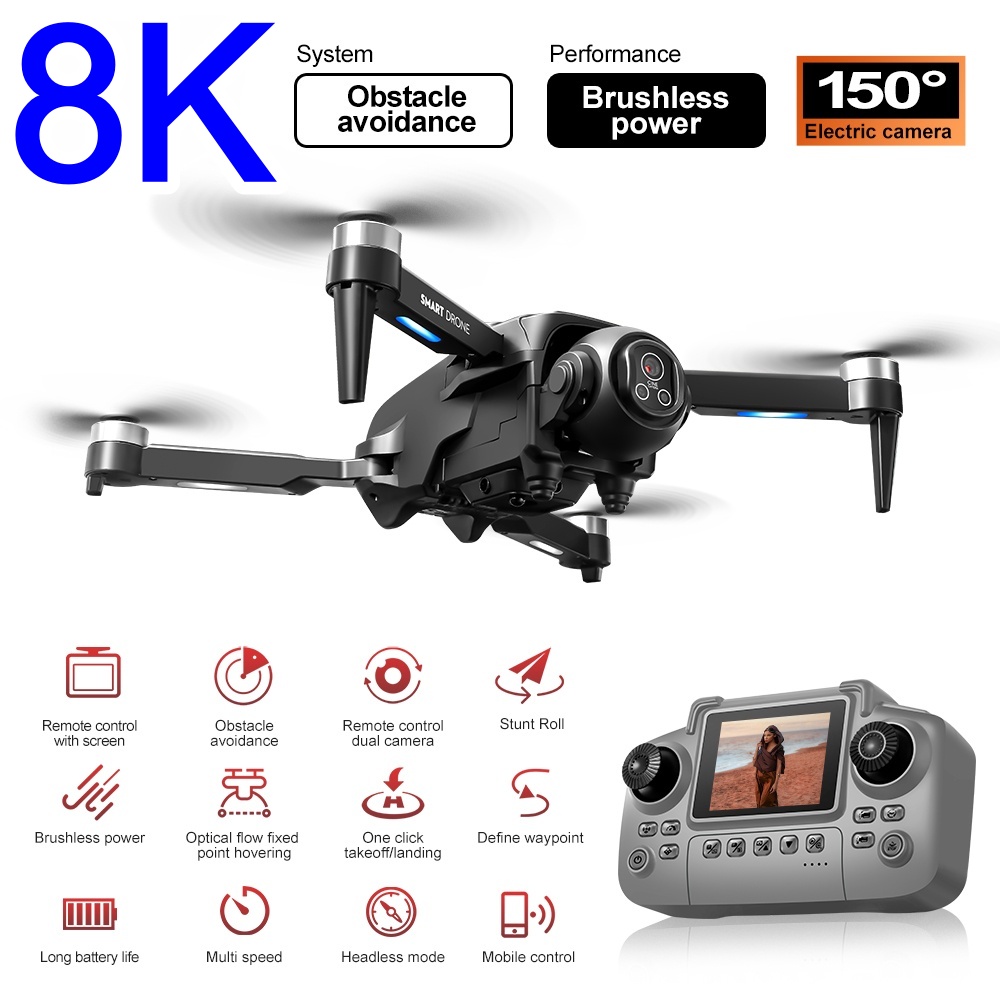 Drone sans balais 8K avec camé - Rc Helicopter Large avis et prix