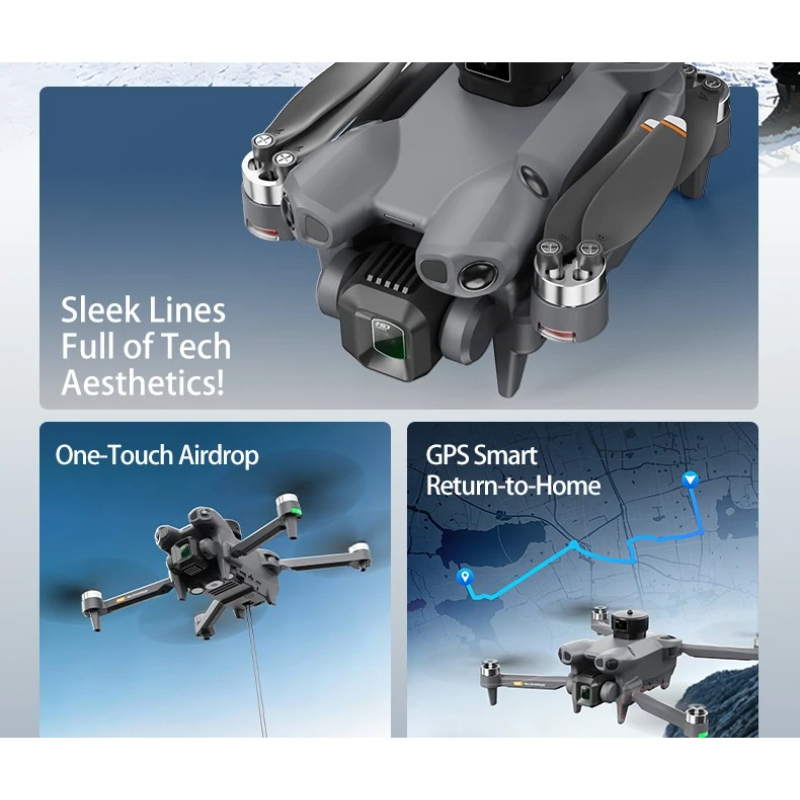 Drone RC pliable AE51 GPS avec - Rc Helicopter Large avis et prix